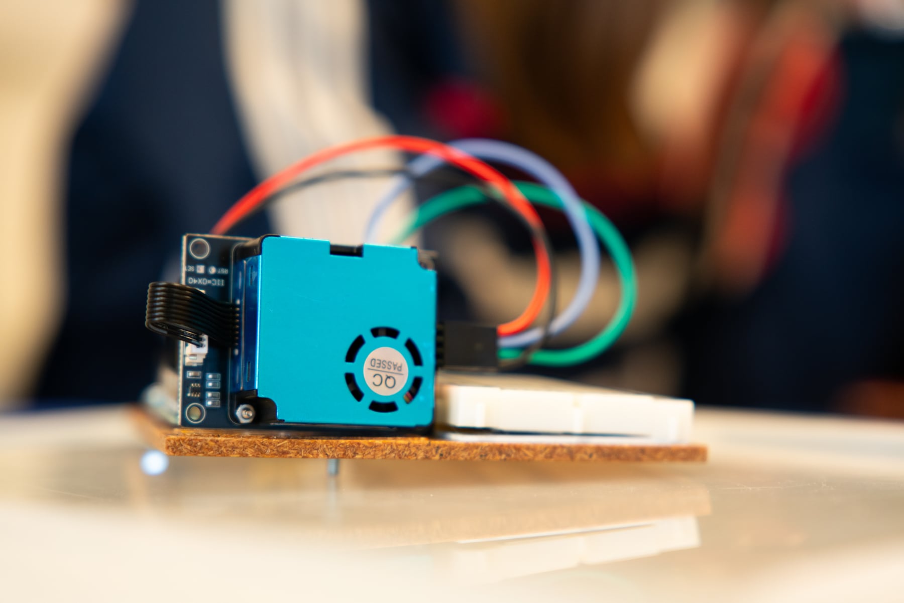 Arduino fijnstofopstelling met sensor en bedrading